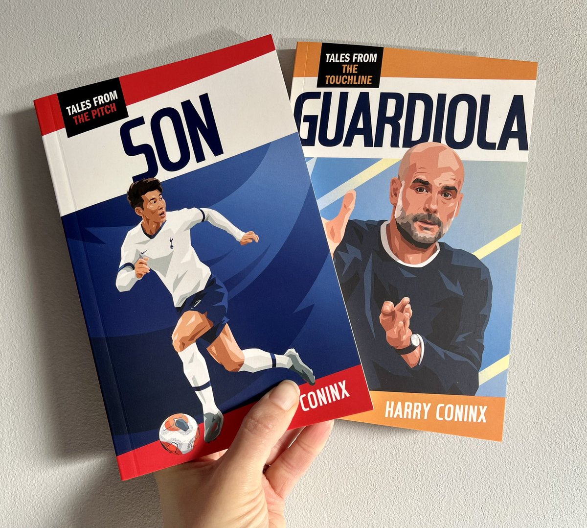 BookSuperhero2's tweet photo. These two new titles in the #TalesFromThePitchSeries by @HarryConinx @ransombooks were very well-received by my sons when they were off school isolating. Finally a Tottenham player &amp; a manager join the squad! A great series of fictionalised biographies designed to inspire readers https://t.co/x6KuAq1Pio