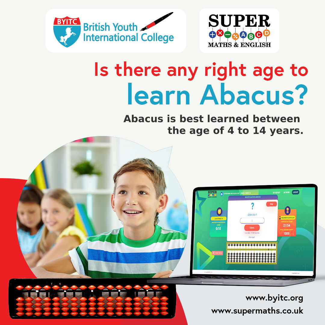 Byitc_Supermath's tweet image. Is there any right age to learn Abacus?
 
Learning is not limited to any age bars. Anyone can learn at any age. Abacus Math should be taught to a child between the age of 4 to 14 years. 
 
Please visit our website supermaths.co.uk 
#supermaths
#abacusmaths
#abacuslearn.