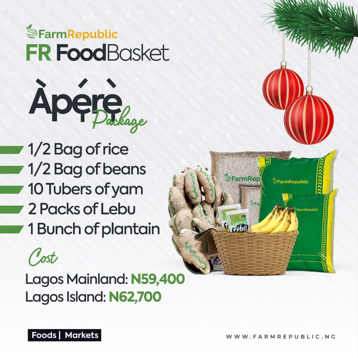 FarmRepublic's tweet photo. Like Hamper, Only Better!
Who would you like to send this package to? We're only one click away! Place your order now via https://t.co/8jkZTYebvj
#FRfoodbasket
#foodbasket
#Apere
#christmashampers
#christmas https://t.co/C22F0iPlND