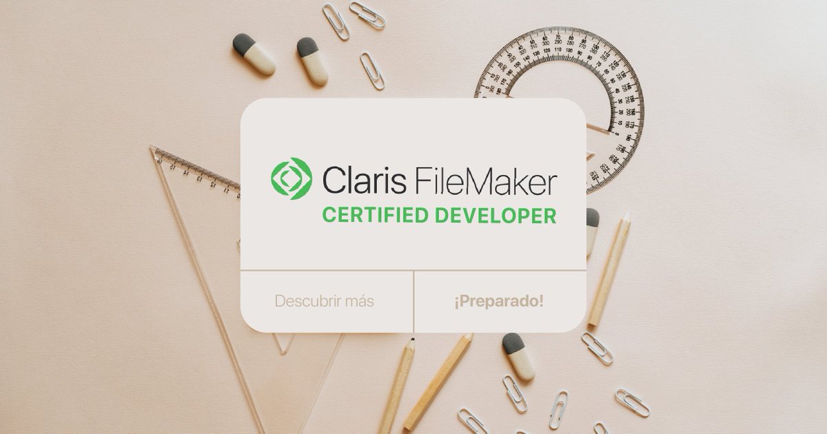 es_claris's tweet image. ✅  Valide su experiencia Claris FileMaker con la Certificación Oficial: Developer Essentials for Claris FileMaker👩‍🎓 👨‍🎓 

Obtenga más información acerca del examen aquí  →  spr.ly/6016Jmbp6 

#lowcode #nocode #FileMakerDevelopers #FileMaker #Claris