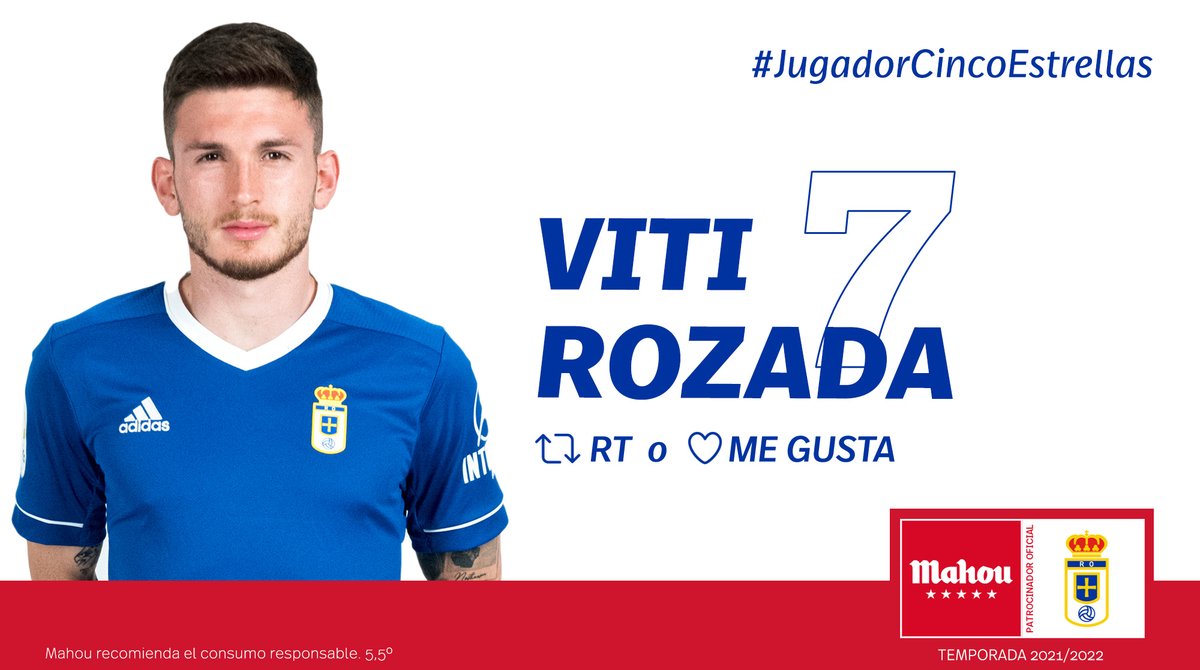 futbolmahou's tweet photo. RT o Me Gusta si crees que Viti Rozada ha sido el #JugadorCincoEstrellas del mes de noviembre del 
@RealOviedo (4/6) https://t.co/txBLipdBVr