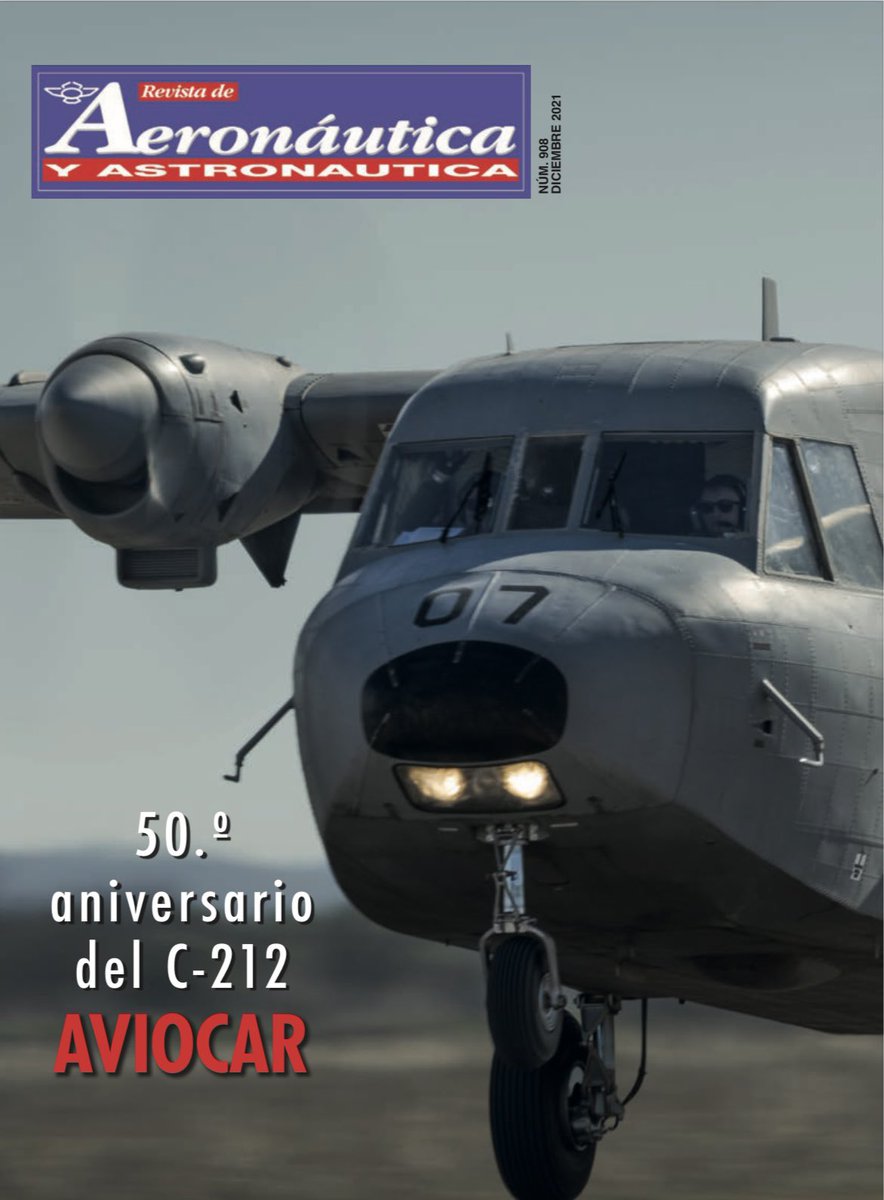 EjercitoAire's tweet photo. Ya puedes descargarte la #Revista de Aeronáutica y Astronáutica del mes de #diciembre!
En portada 📰:
-50 aniversario del C-212 AVIOCAR
https://t.co/0pi9kcet2M
#SomosElAire https://t.co/NBGtbzRuJG