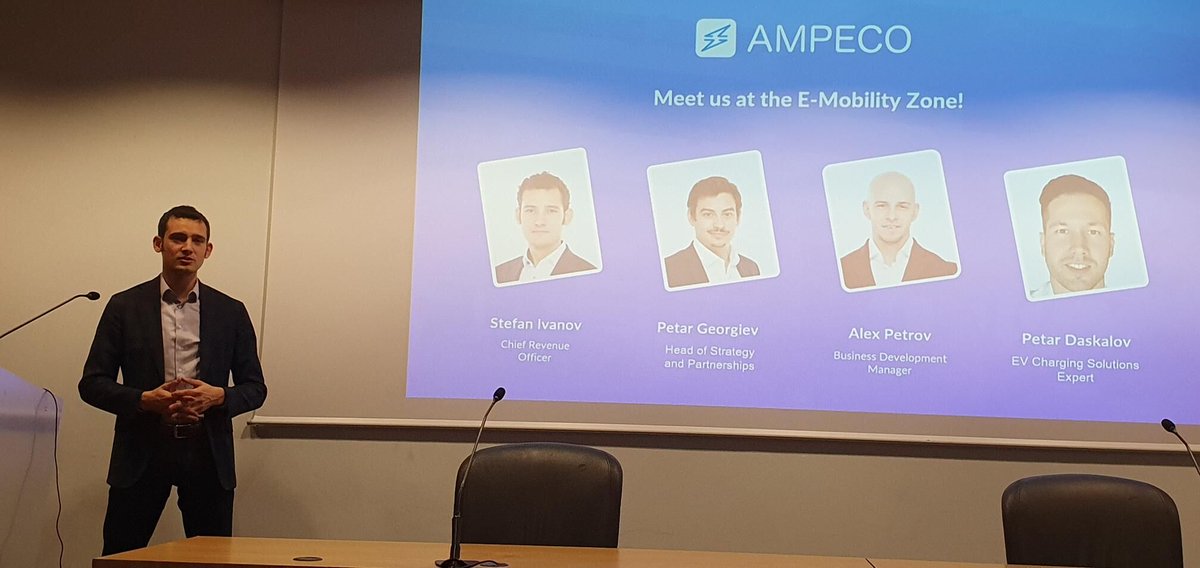 AmpecoGlobal's tweet photo. Enlit Europe Day 2 is already on its way!
Our Chief Revenue Officer, Stefan Ivanov, presented the AMPECO solution during #Digitopia21 pitch sessions on the first day.
Today we are showcasing our EV charging management software in the E-mobility zone at stand 16.F73. https://t.co/kj25mtE0oV
