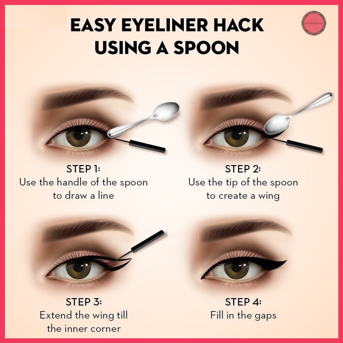 Want to get the perfect winged eye liner? Try this hack!
 
Follow us on @myglowessence to get best idea on Skin Care, LUXURY cosmetics and WOMEN lifestyle products. 

#skincare #skincareroutine #skincaretips#skincareproducts #facecareroutine #facecare #blemishes  #myglowessence