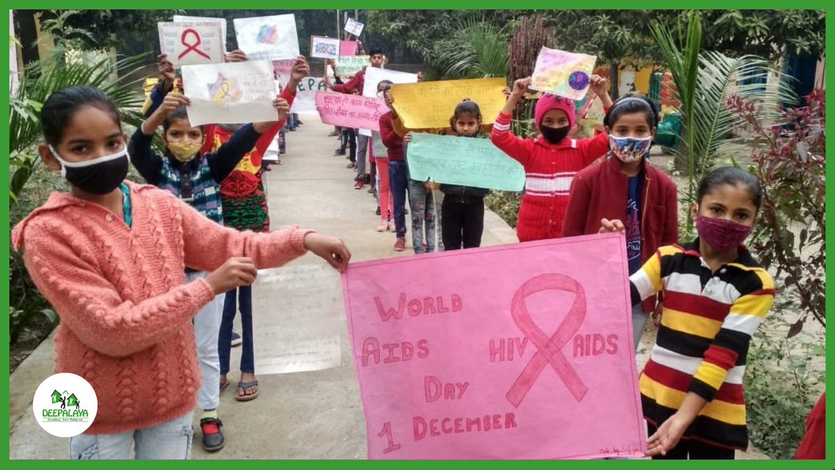 deepalayadelhi's tweet photo. #Students and #Teachers of #DeepalayaLearningCentre are gathered #tomakepeopleaware with regard to #HIV_AIDS. Our students created posters and organized an #awareness #rally in the locality. Other community members have also participated in the rally. #WorldAIDSDay #Deepalayango https://t.co/OFYNAZpDEN