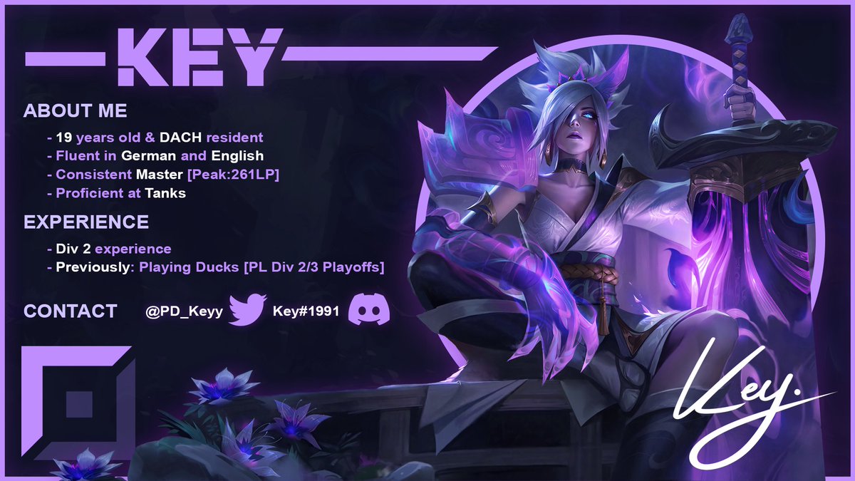 After an unfortunate playoffs run. I will be exploring my options for the upcoming split. I'm open to every offer you have, so hit me up

🔁&amp;❤️much appreciated.
Thanks a lot for the insane graphic by <a href="/louisahoffy/">Prime Lou</a> 
 Links and references below