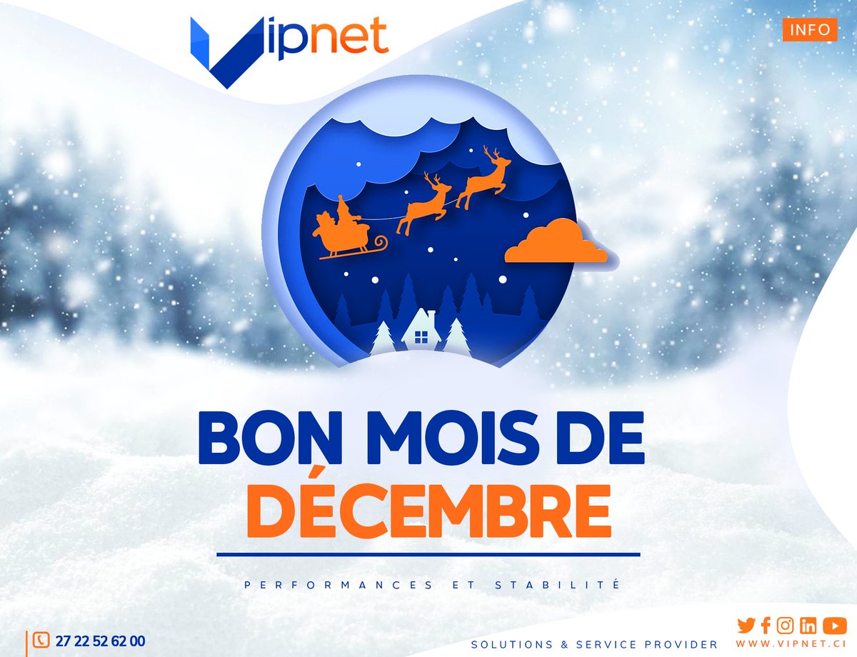 VIPNET_CI's tweet photo. Bon mois de Décembre famille VIP 🙏🏽
#VIPNETCI https://t.co/Do9BwHhX6B