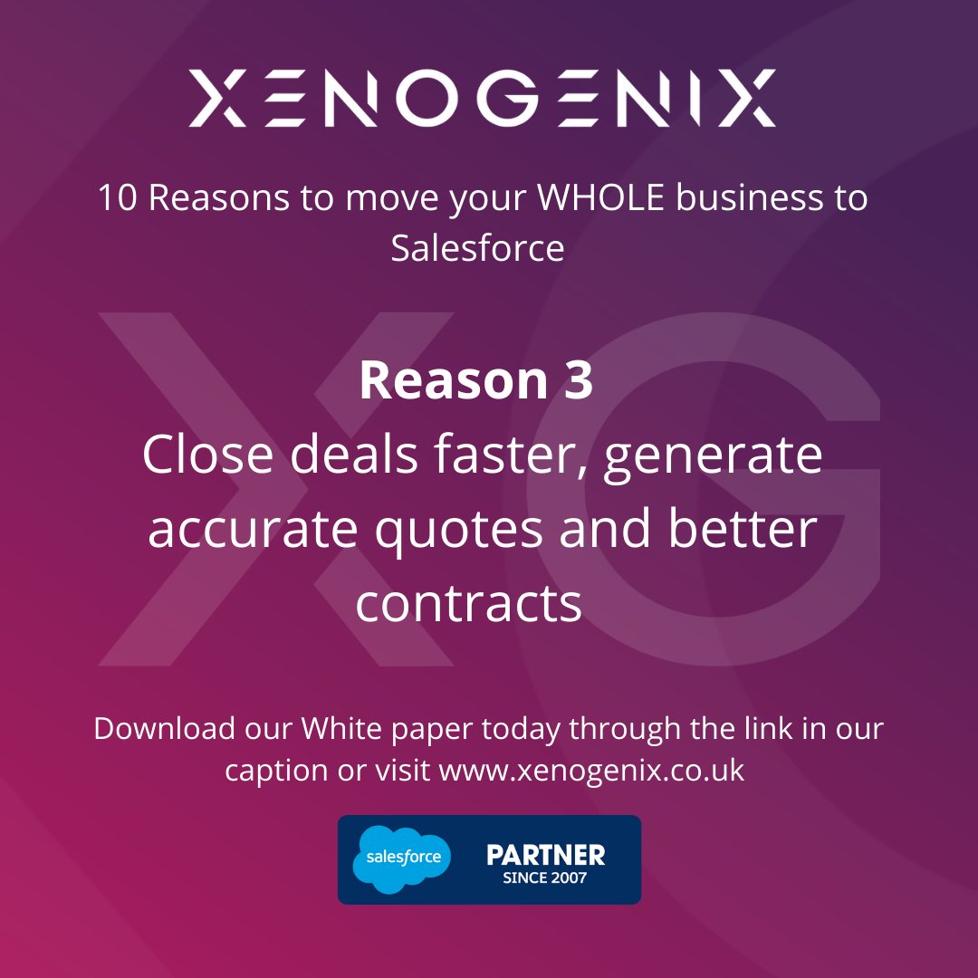 Step 3 of our 10 reasons to move your WHOLE business to Salesforce teaches you the benefits of Configure, Price, Quote or CPQ and how it can help streamline your business. Read more here: lnkd.in/dMT56Kz

#salesforce