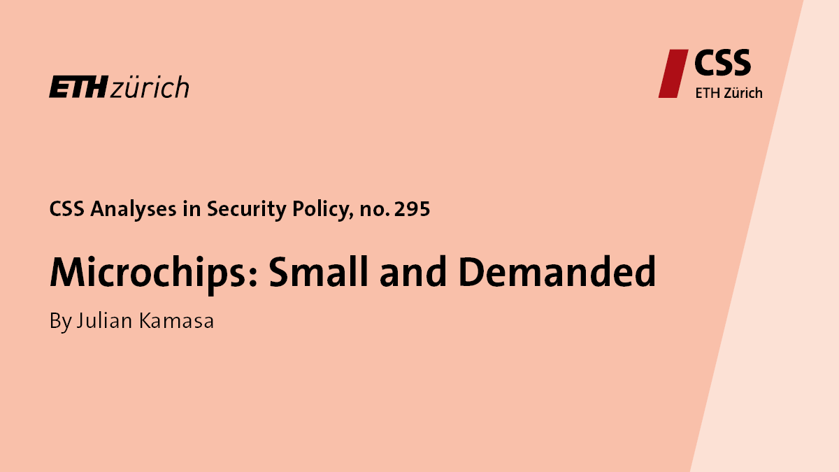 CSS_ETHZurich's tweet photo. In this #CSSAnalyses @KamasaJulian discusses the fragile networks underpinning the semiconductor industry and argues that the current shortage situation of microchips raises questions about supply chain security: https://t.co/dzHc8DqNJK #ResilienceCSS https://t.co/5JtxGB2XzL