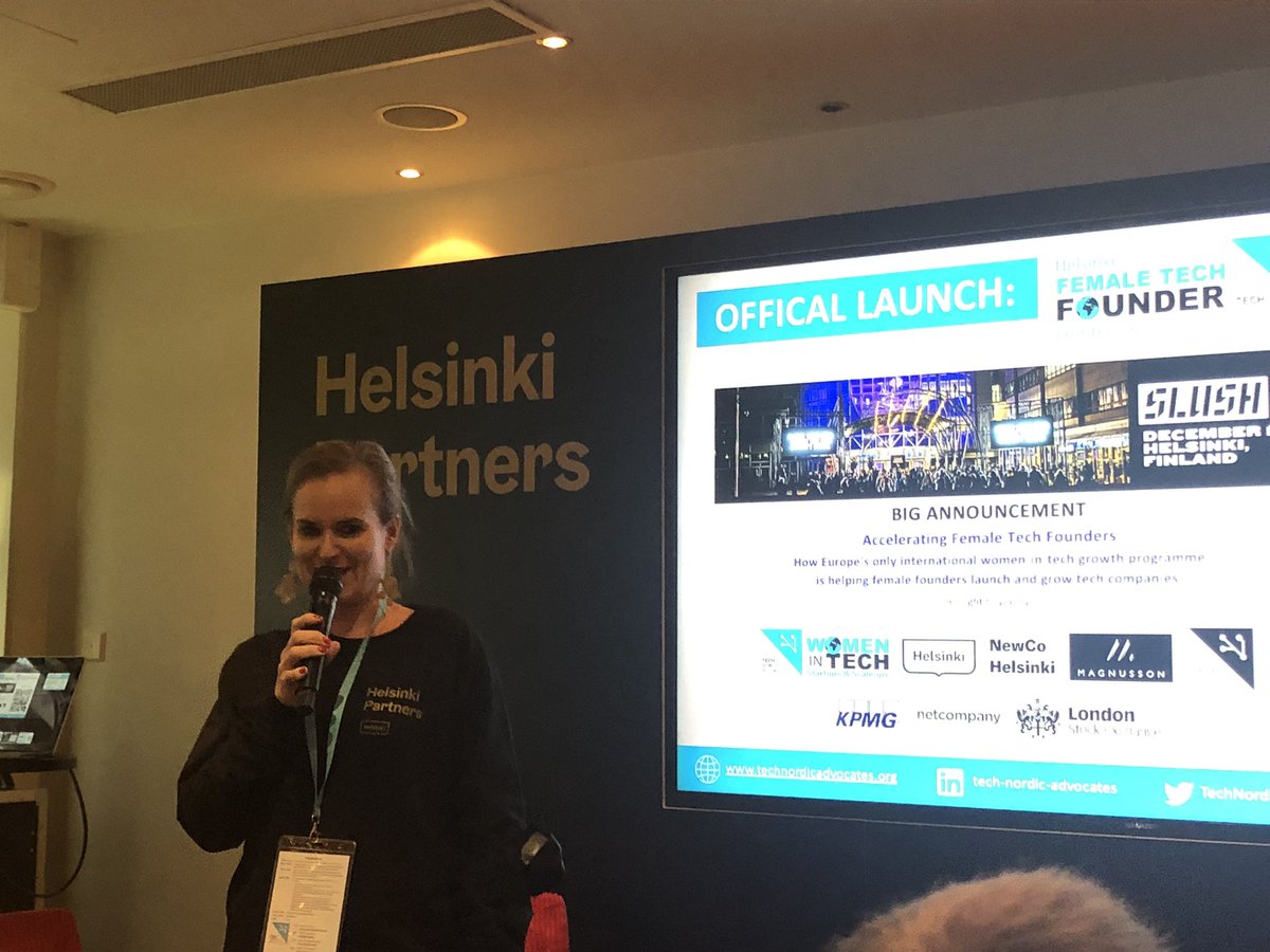 At #slush2021 <a href="/Hki_Partners/">Helsinki Partners</a> event ACCELERATING FEMALE TECH FOUNDERS, a program for 120 women. Kristina Sweet <a href="/SweetFinland/">Kristina Sweet</a> from <a href="/theshortcutorg/">The Shortcut</a> speaking of being a mentor &amp; multi-dimensional support. Win-win learning for all partnerships. #FemTech is just a part of it <a href="/SlushHQ/">Slush</a>