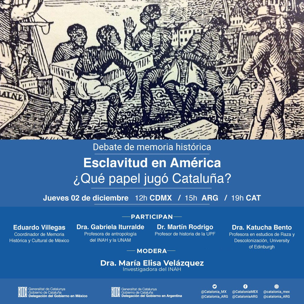 De l’edat mitjana a principis del s.XIX el mercat d’esclaus va formar part de la societat barcelonina, amb un relat silenciat de l’època colonial 📣Quin paper va jugar #Catalunya en el comerç d’esclaus?
#Internationaldayfortheabolitionofslavery 👉bit.ly/3E6RhEb
🗓️2/12