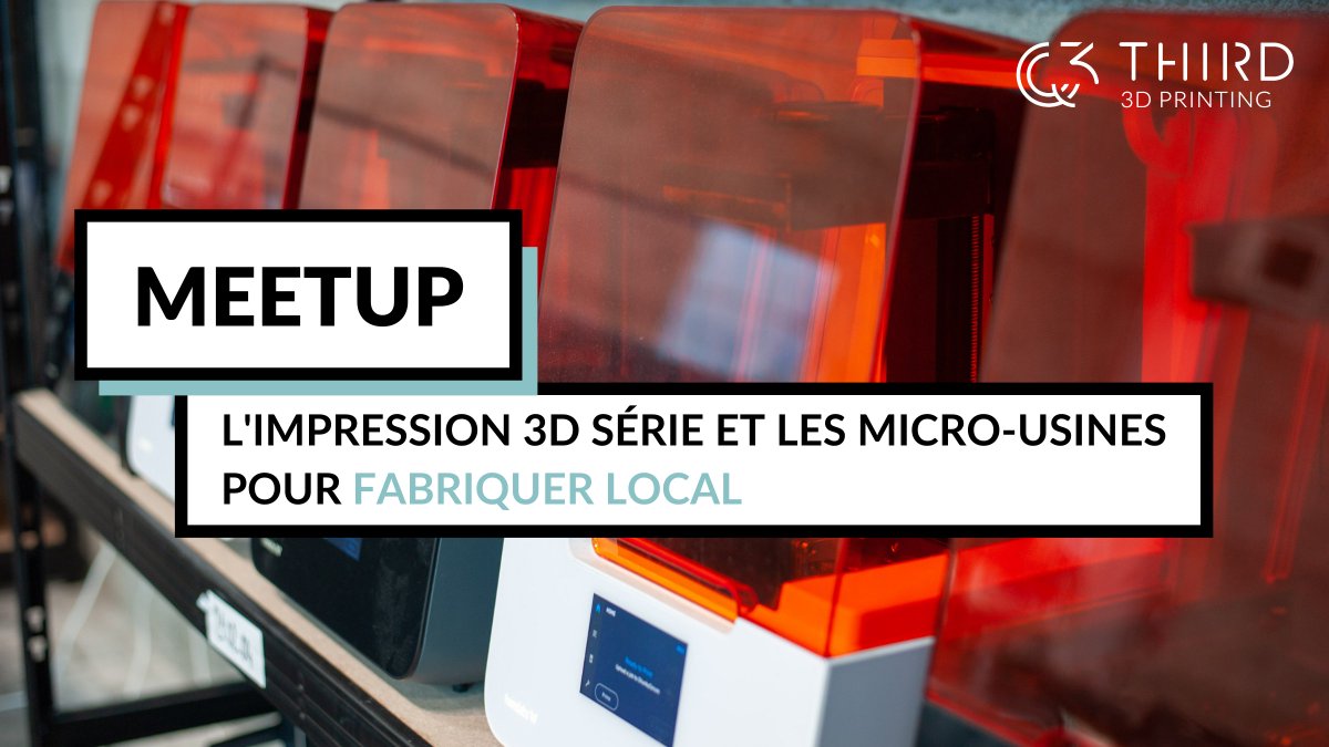 🔎SAVE THE DATE💥Meetup <a href="/THIRD_03rd/">THIRD 03rd</a> x <a href="/kickmaker_com/">Kickmaker</a> 
Ce mardi 7 décembre pour un meet up sur le thème : l'impression 3D série et les micro-usines pour fabriquer local. Un événement que nous vous invitons à suivre en live sur LinkedIn à partir de 17h00.
linkedin.com/events/meetup-…