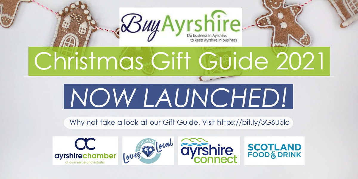🎄Our 2021 Christmas Gift Guide has LAUNCHED!🎄

Thank you to all of our lovely businesses and charities in the gift guide.
Why not grab a slice of Christmas cake and take a flick through the guide at bit.ly/3G6U5lo

Please share this campaign!

#BuyAyrshireThisChristmas