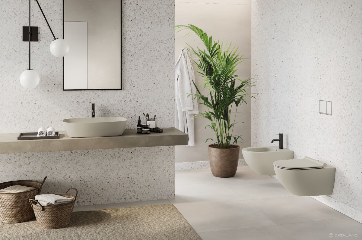 Catalano_UK's tweet photo. Subtle tones of colour can add warmth to the bathroom in winter. We love Catalano's Satin Grey ceramics for a warm neutral colour scheme 🥰 

#bathroom #homedecor #neutralcolourscheme #colourinthebathroom #warmupwinter #wednesdaythought #interiordesign #homeidea https://t.co/6sMpgFLXiP