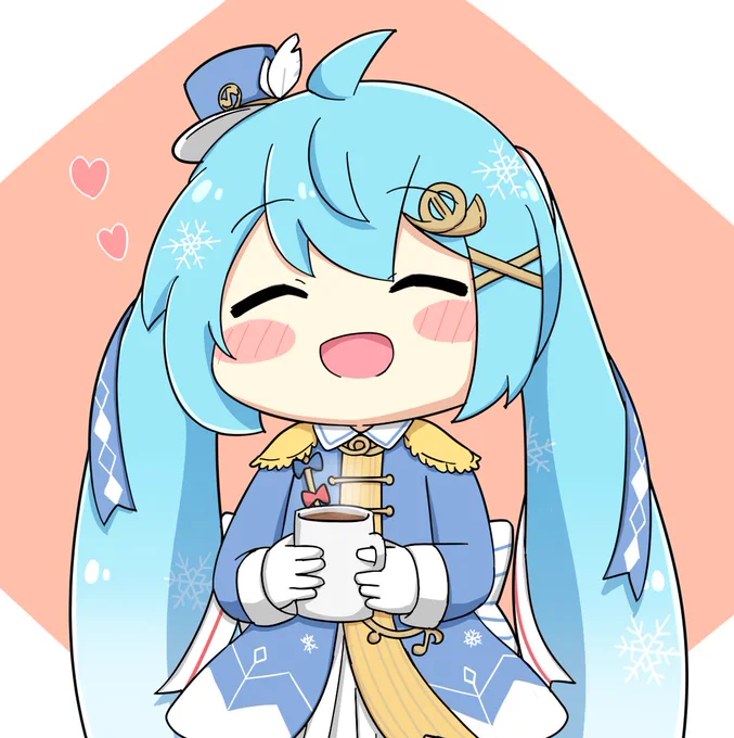 ぽかぽかのココア💕
#雪ミク2020 