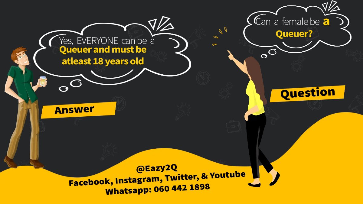 Langelihle_S's tweet photo. Everyone can be a queuer at @Eazy2Q. And there’s always a queuer ready to make life easier for you by queuing for you. #QueiungMadeEazy for only R20 an hour and R15 for 30 minutes #Ehe 🤩🤩 

WhatsApp: +27 60 442 1898 and #LetAFriendQ4U 🥳🥳 https://t.co/uZ8PdweguW