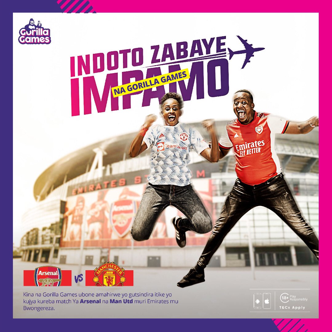 GorillaGamesRw's tweet photo. #Indoto zawe baza impamo nyamara! Niba utaratangira kurota tangira uyu munsi ukoresheje *878#. Wowe gusa shyira 1000Rwf kuri konte yawe ya #GorillaGames utangire gutega ku mikino ya #Football
Terms and conditions apply 

#IndotoZabayeImpamo
#TegaUtsinde #AhoUriHose mu #Rwanda https://t.co/Kw3jGBsSIA