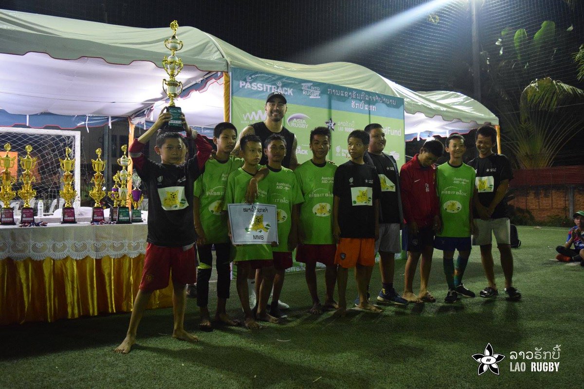 Laorugby's tweet photo. Another outstanding highlight from the #20yearsofLRF, was when @NZRL_Kiwis star @Shaun_Johnson90 came to🇱🇦! Shaun and his family were travel to 🇱🇦and attended the Lao 🏉National Day Celebration 5 years ago. Shaun led a clinic and inspired our youth and senior players and coaches. https://t.co/BEhvR7xZ89