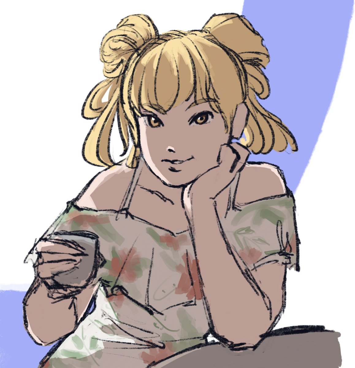 FutoshiSasaki's tweet photo. Tea Character Project - 8
Tea: Jasmine 
Name: Jing 
Color: Blue Grey Ombre
Personality: Regularly works out, protective over loved ones, super smart, excellent memory
#toshisketch #tea #teatime #jasminetea
 #procreate #originalcharacter #digitalillustration #イラスト https://t.co/ISDyk21f5s