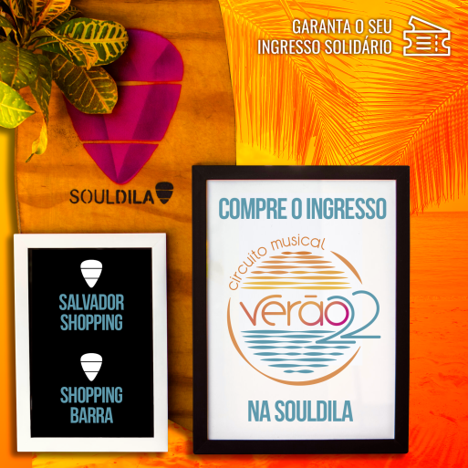 verao22salvador's tweet photo. Ei, tá sabendo que você pode comprar o seu ingresso nas lojas físicas da SoulDila no Salvador Shopping e no Shopping Barra?!
Lá você não paga taxa de serviço e ainda pode adquirir o seu INGRESSO SOLIDÁRIO. 
 VAI TER VIRADA DE LOTE DIA 06/12.
#AGenteVaiCurtir  #AGenteMerece https://t.co/WRAPahhEu0