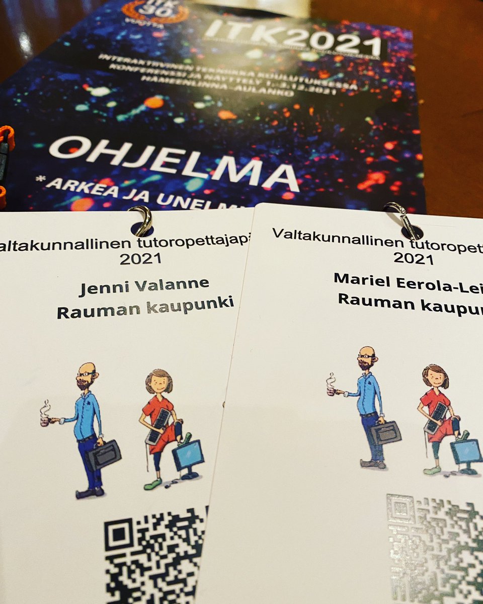 JValanne's tweet image. Vihdoin Hämeenlinnassa @MarielEerola n kanssa! Valtakunnallinen tutoropettajapäivä ja ITK-konferenssi. #ITK2021