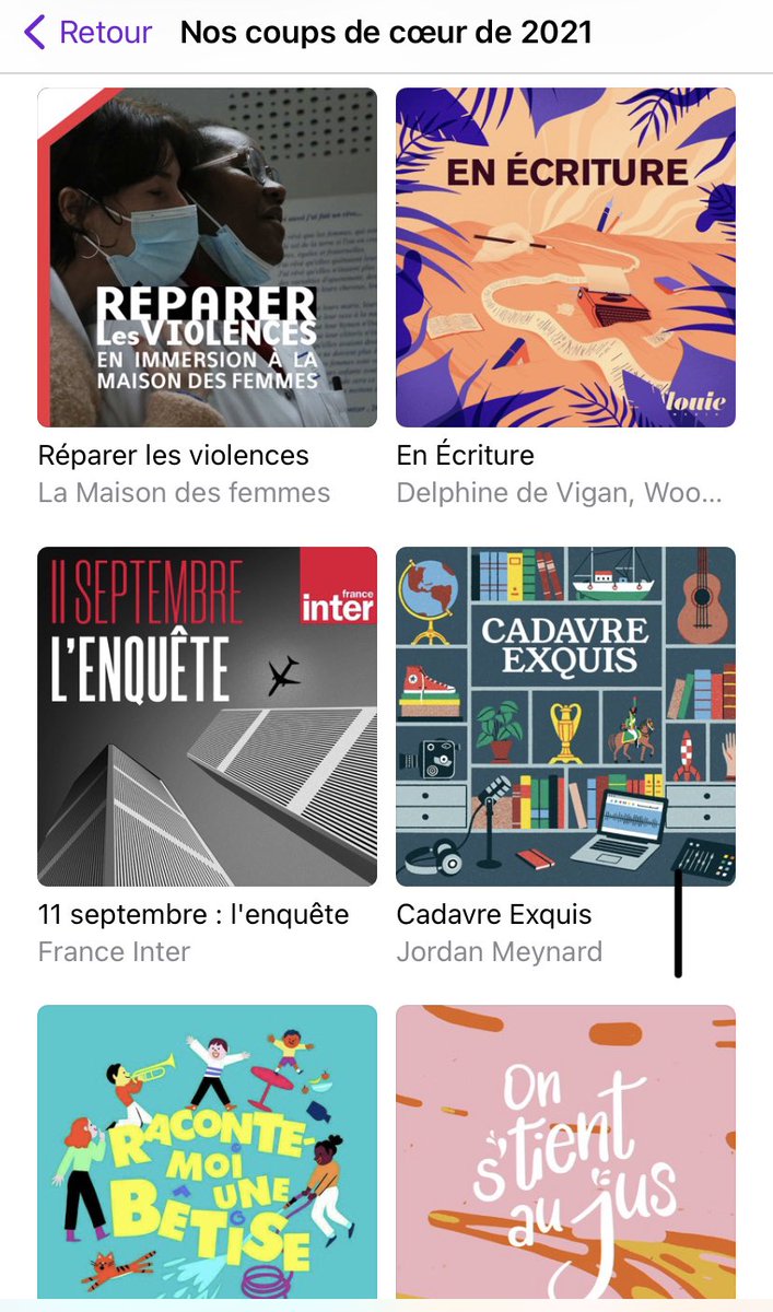 🎉Bravo à <a href="/jordan_mnrd/">Jordan Meynard</a> créateur du podcast Cadavre Exquis fait partie de la sélection coup de cœur 2021 <a href="/ApplePodcasts/">Apple Podcasts</a> !! 👏👏👏 ⤵️ podcasts.apple.com/fr/podcast/cad…
