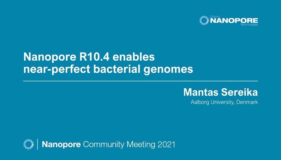 Adrien Leger (@adrienleger2) on Twitter photo Another great talk from Mantas Sereika from Aalborg University showing near-perfect <a href="/nanopore/">Oxford Nanopore</a> only bacterial genome assemblies, largely due to longer homopolymer resolution.
At #nanoporeconf in the mini-theatre Another great talk from Mantas Sereika from Aalborg University showing near-perfect <a href="/nanopore/">Oxford Nanopore</a> only bacterial genome assemblies, largely due to longer homopolymer resolution.
At #nanoporeconf in the mini-theatre