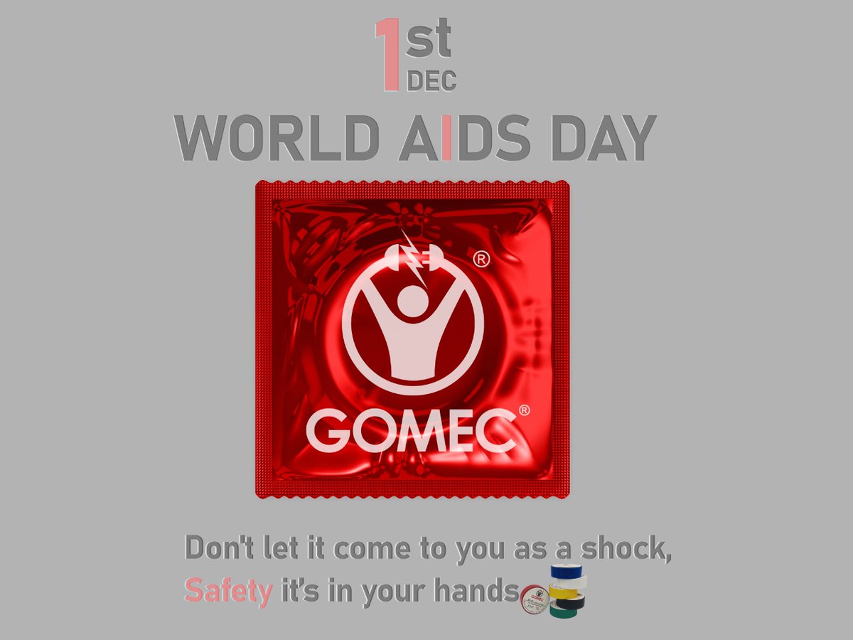 Gomec_ind's tweet photo. Don't let it come to you as a shock,
Safety is in your hand.

#GomecElectricals #PVCInsulationTape #tapebusiness #selfadhesivetape #aidsawareness #HIV #AIDSAwarenessMonth
#business https://t.co/8682F8WMGu