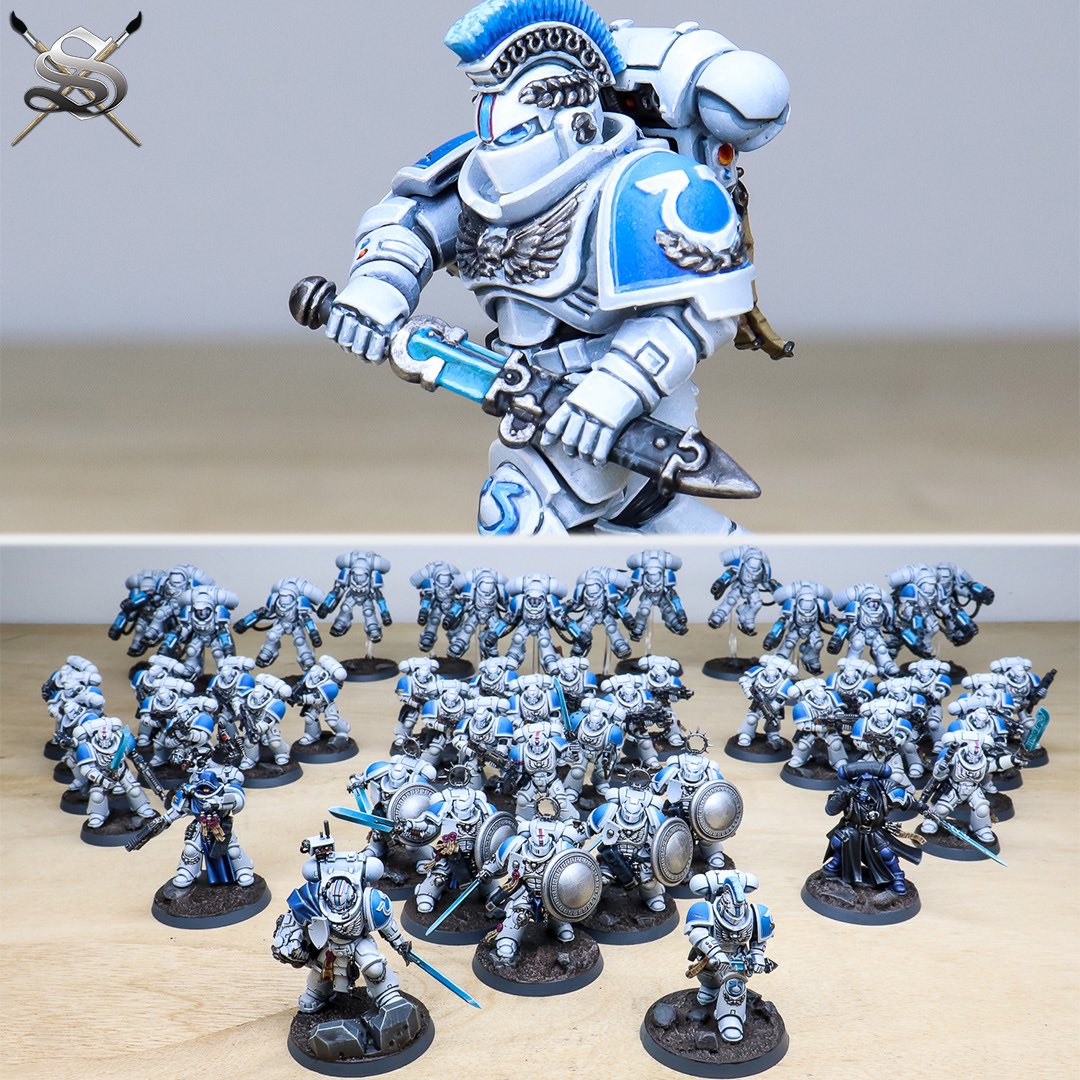 SiegeStudios's tweet photo. “WE PURGE IN THE NAME OF THE EMPEROR!” A completed custom scheme Primaris Space Marine army we loved working on! 🔥🔥🔥

Book your commission with us: https://t.co/bDZkX0Wl27 https://t.co/5WA9deuaQN