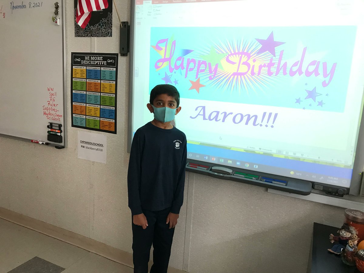 CedarHillPrep's tweet photo. November was another busy month for birthdays as #Grade4 celebrated the birthdays of Aaron on November 2nd, Zeni on November 20th, and Vishnu on November 29th.  Best wishes to all!  We hope your birthdays were filled with joy! 
#somersetschool #happybirthday #studentbirthday https://t.co/t9P1BdiWIL