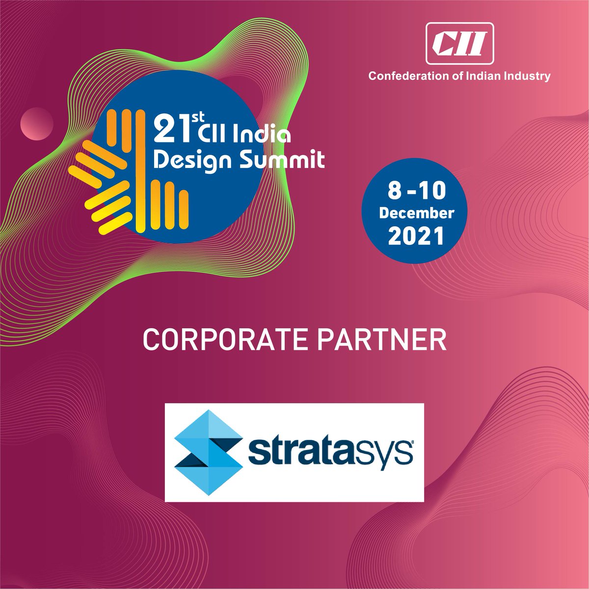 We are pleased to have STRATASYS as Corporate Partners for the 21st CII India Design Summit.

#stratasys #designsummit #design