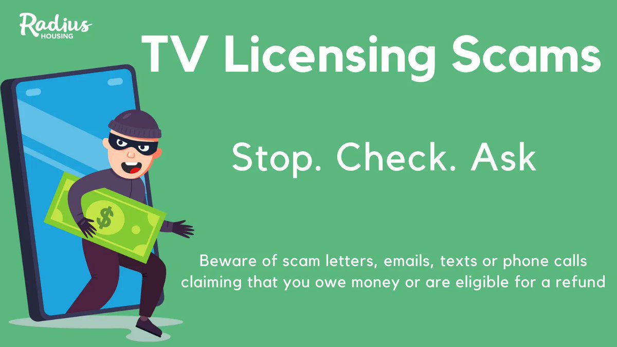 TV Licensing is working to help customers protect themselves against fraudsters 📺

To help stop the scammers, we are you to STOP – CHECK – ASK if they receive any suspicious communications that appear to be from TV Licensing.

For more information, visit: buff.ly/2oCEkR6