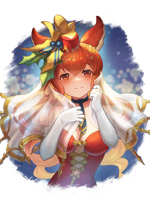 照れ顔アンスリア #グラブル 
クリスマスバージョン 