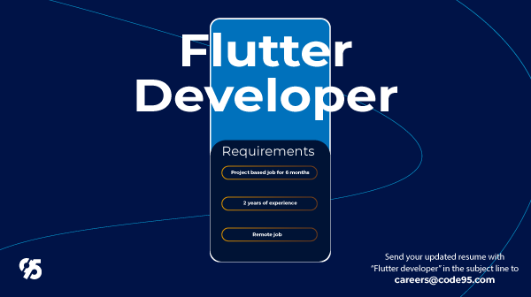 Code95's tweet image. #Flutter_Developer with at least 2 years of experience and ready to work remotely?
Check out this job from Code95 to apply and join us in one of our large projects in Egypt.
linkedin.com/jobs/view/2814…