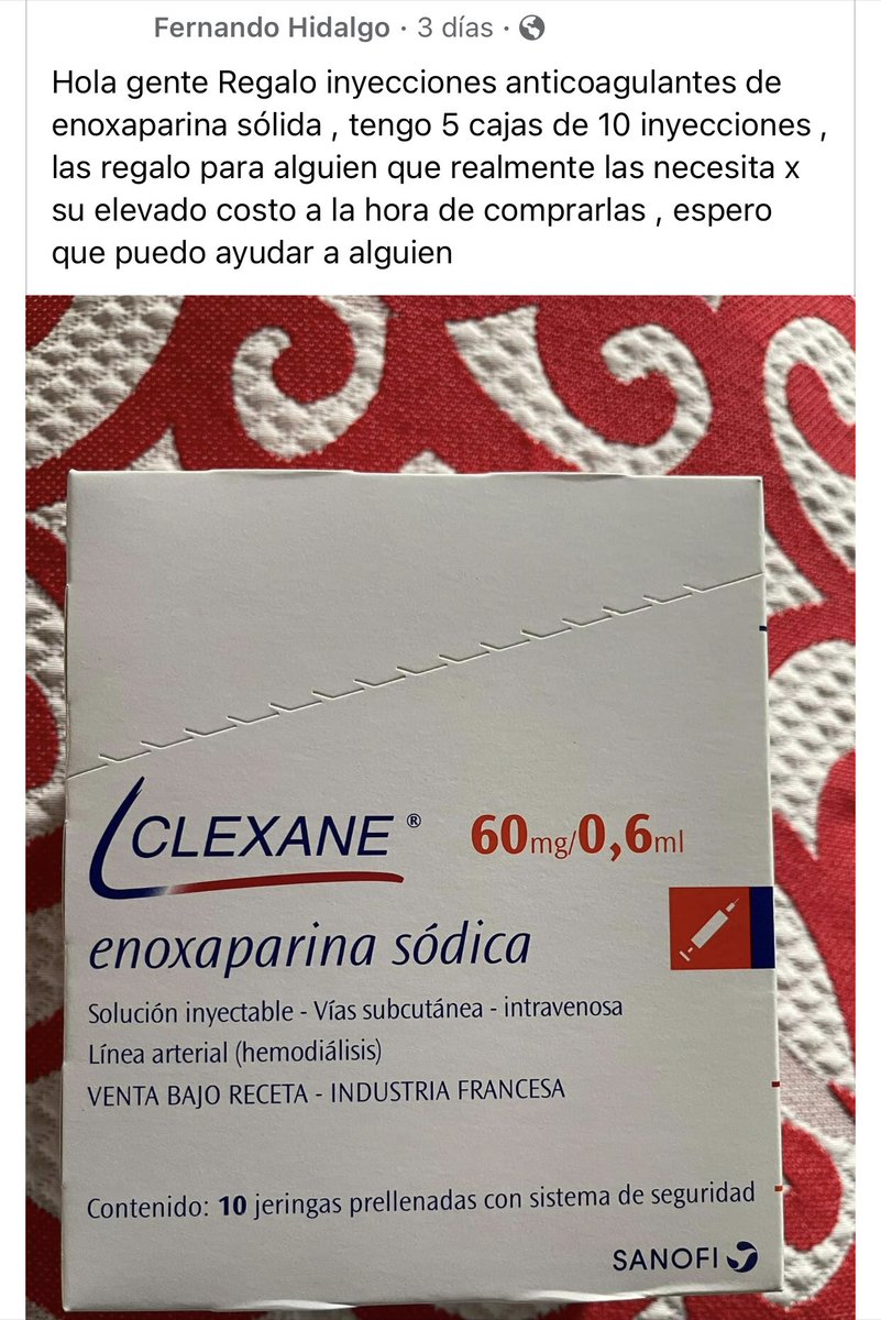 CharlyChiaramon's tweet photo. Mi amigo está donando estas inyecciones. Compartir por favor. 🙏🏻 https://t.co/WjHzRH7xZv