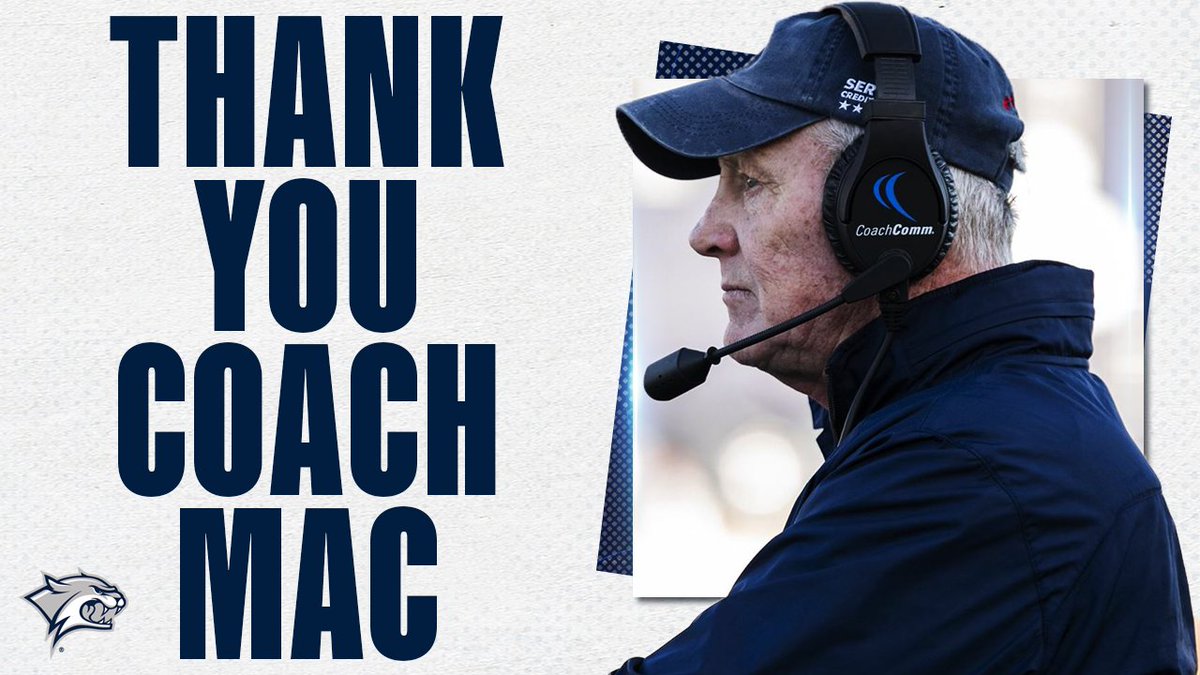 UNH Wildcats (@unhwildcats) on Twitter photo "This has been the honor of a lifetime."
Coach Mac (<a href="/UNH_Football/">New Hampshire Football</a>) has announced his retirement.
#ThankYouCoachMac #BeTheRoar
Read More ➡️ bit.ly/3D6mNkp "This has been the honor of a lifetime."
Coach Mac (<a href="/UNH_Football/">New Hampshire Football</a>) has announced his retirement.
#ThankYouCoachMac #BeTheRoar
Read More ➡️ bit.ly/3D6mNkp