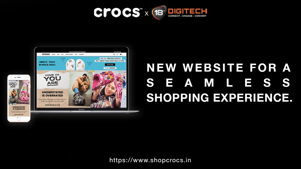 18thDigiTech's tweet photo. We are proud to announce the launch of the new and improved eCommerce website for Crocs India.With a PWA React JS frontend and Magento 2 Commerce (now Adobe Commerce) backend, the Crocs India website is customised with faster loading times, custom integrations https://t.co/t7DuuWR7eO