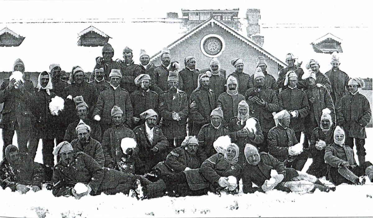 RW_Museum's tweet image. #ArchiveAdventCalendar is kicking off the festive season with “snow.” Here we have members of the 2nd Bn #WelchRegiment enjoying the #snow after a snowball fight in Quetta, India 1903. Do you love snow days?