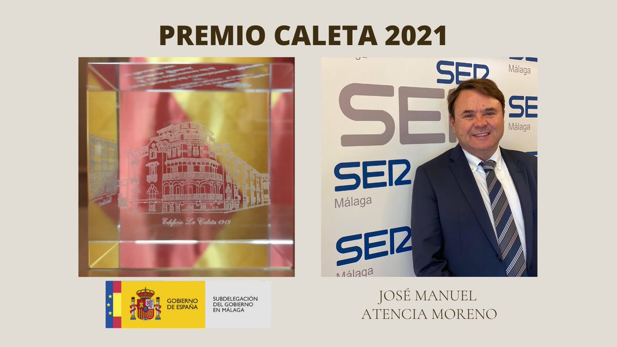 🏆El director de <a href="/SER_Malaga/">SER Málaga</a>, <a href="/jmatencia/">jose manuel atencia</a>, es uno de los galardonados con el premio #Caleta2021 en su 5º edición que concede <a href="/GobiernoMalaga/">Subdelegación del Gobierno en Málaga</a> con motivo del Día de la #ConstituciónEspañola, que este año celebra su 43º aniversario.
