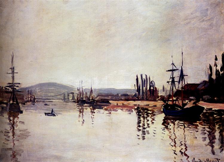 enigmister's tweet photo. The Seine Below Rouen, 1872 - Claude Monet

#arte #pittura #impressionismo #claudemonet #frenchart #frenchartist #Monet https://t.co/WqDIQTqAfE
