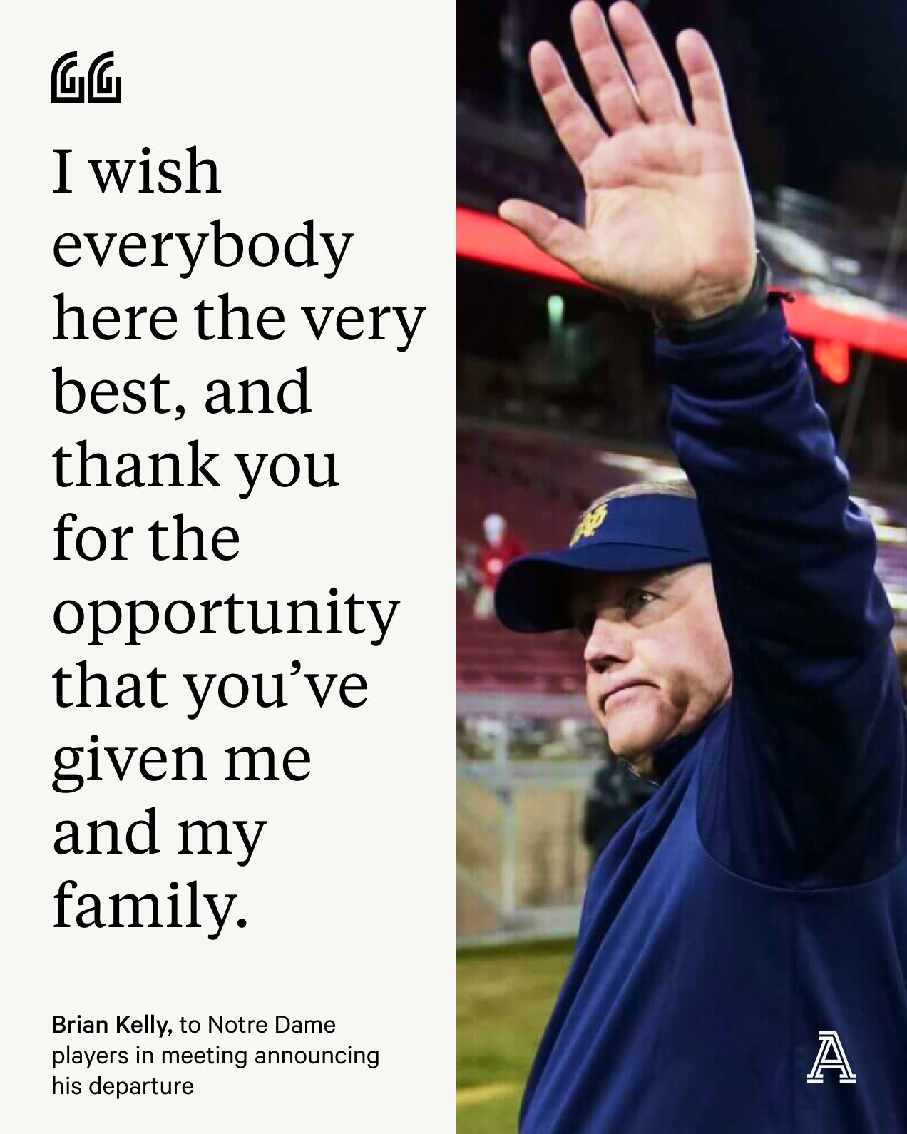 Brian Kelly Text Message The Athletic on Twitter: