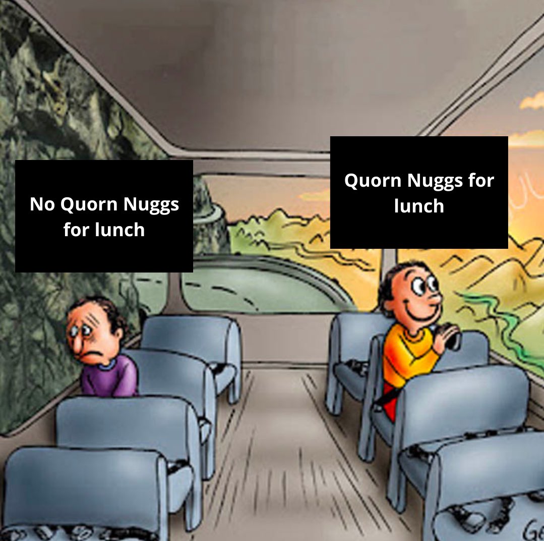 QuornFoods's tweet photo. Sorry, we just had to jump on the bus meme 🚌 https://t.co/67tGPetw0U
