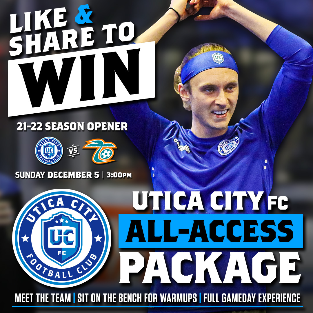 UticaCityFC's tweet image. We want you to have an incredible gameday experience later in the year!

Like and retweet this post to be entered to win a UCFC All-Access Package for an upcoming gameday!