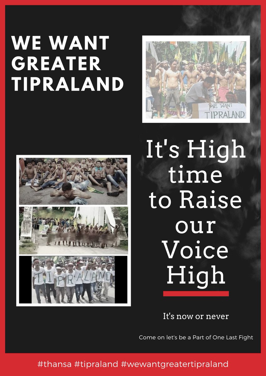 KD_Barman's tweet photo. After 75 years of Independence, Tiprasa People  Still Fears their rights, Identities and Culture is in danger.
The only Solution is Tipraland.
#thansa #WewantGreaterTipraland #Tipraland

@PradyotManikya @PMOIndia @ndtvindia @dhruv_rathee  @BjpBiplab @RahulGandhi https://t.co/aOqJMw26eS