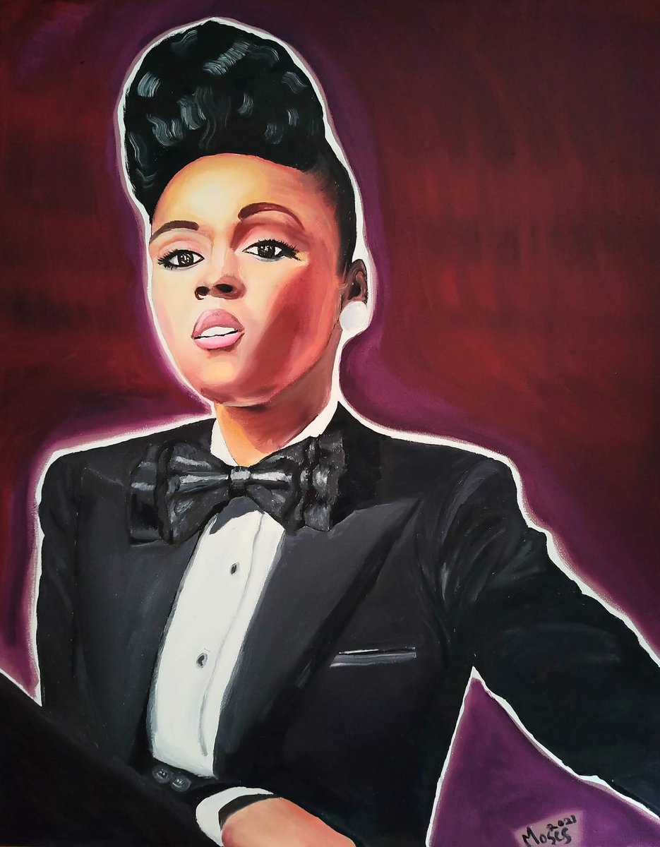mosesharper's tweet photo. This was the first portrait I ever painted as a tribute to one of my greatest inspirations. HAPPY BIRTHDAY @JanelleMonae #janellemonae #birthday #fanart #art #hellyoutalmbout #turntables #ArtLovers #artlover #blackwomenpainters #blackwomenartists #BlackWomen #illustration #music https://t.co/Wkuyto6Rro