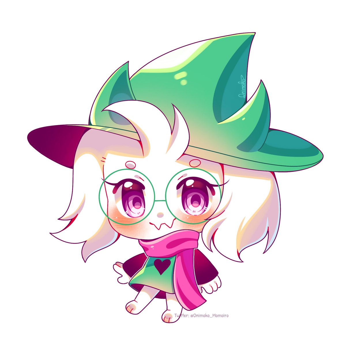Onimoko_Momoiro's tweet photo. After one week straight of unactive, I present you, smol Raisel to brighten up your day! (,,•ω•,,)💛💚

#My_Art #Deltarune #Raisel #Furry #Chibi #Full_Body #Full_Shade https://t.co/LznbWnreCy