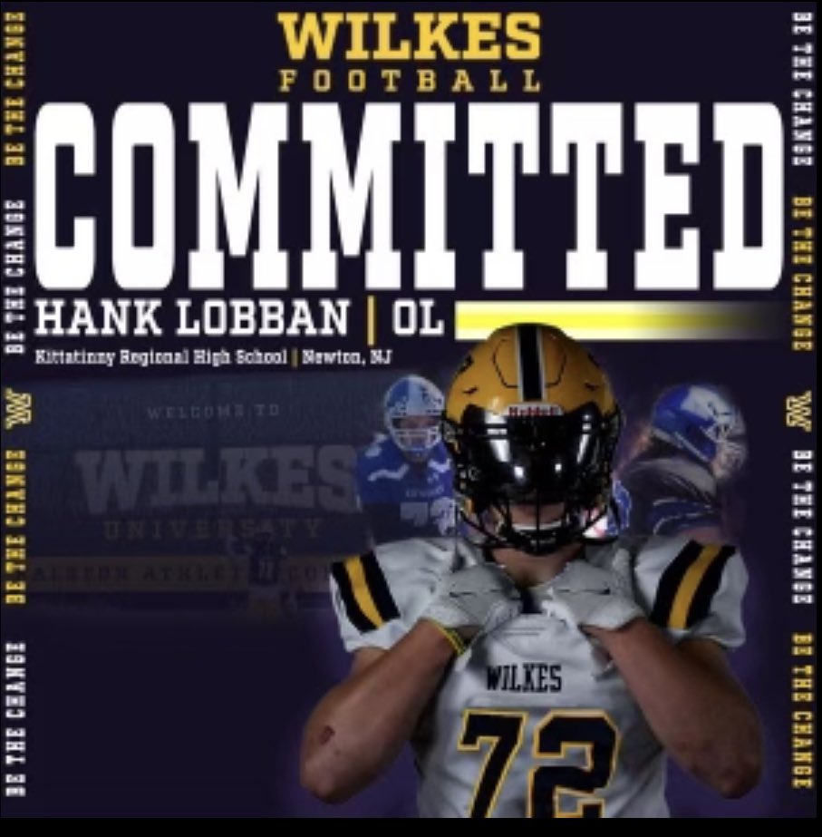 HankLobban's tweet photo. Excited to announce my commitment to Wilkes to continue my football and academic career! Thank you to all my coaches, family, and  friends!  @DBiever https://t.co/4MymPVMSzB