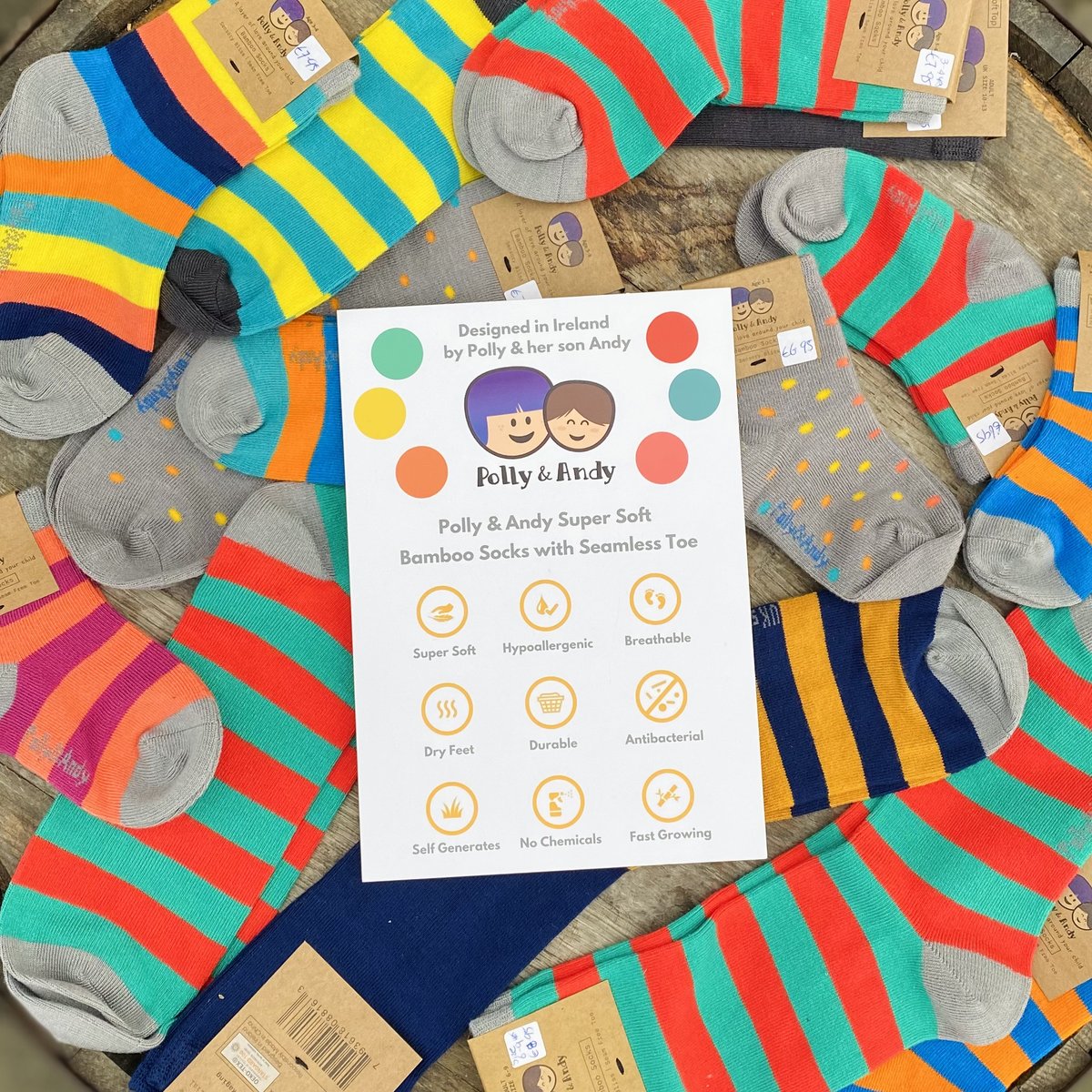 Thrivecafe_'s tweet photo. We 💚 @pollyandandy bamboo socks! 

All hand designed &amp; made in Ireland. 

#buyirishchristmas2021 #shoplocal #buyirish #irishchristmasgift #handmade #irishbusiness #sipportsmallbusiness https://t.co/0OMAP9wnoX
