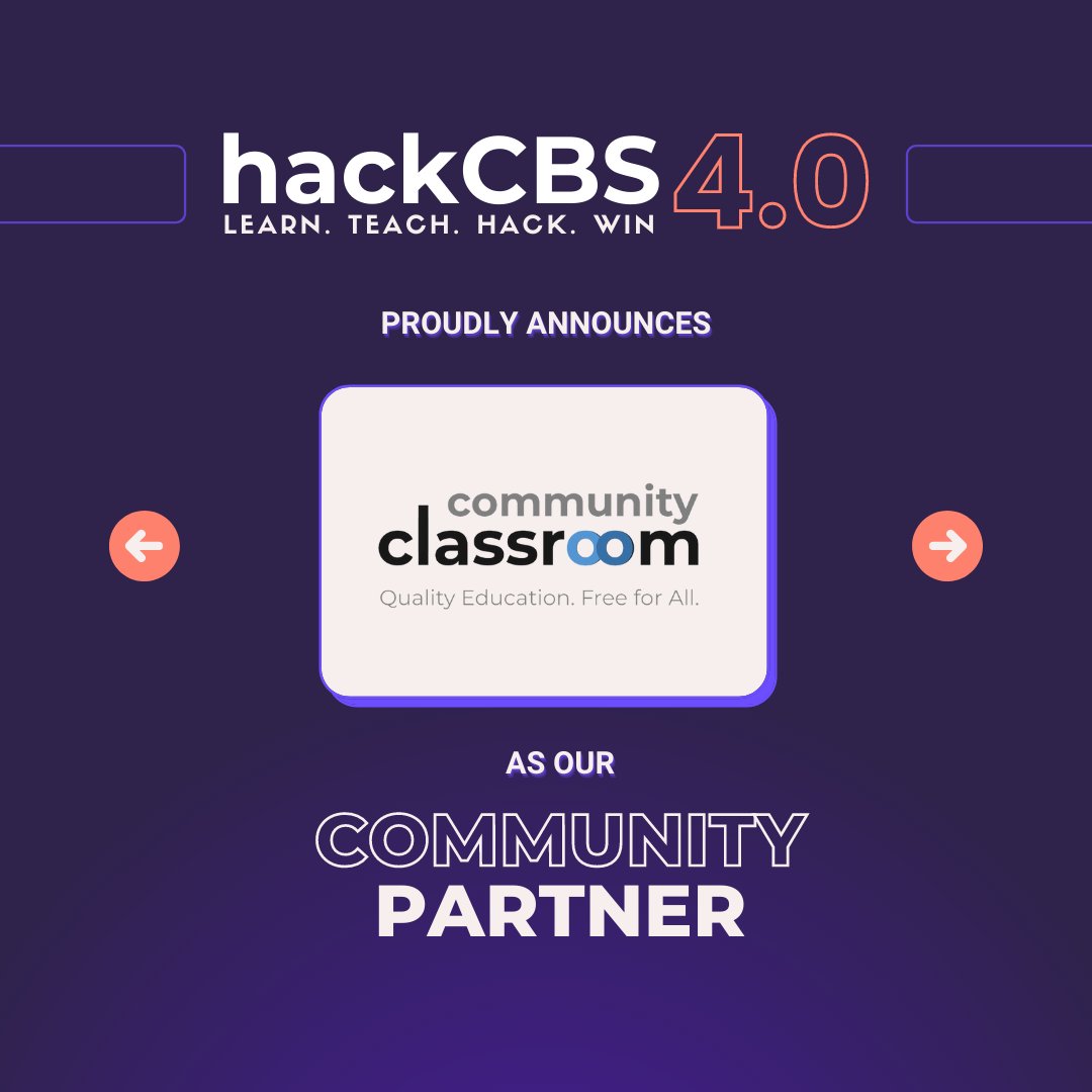 hackCBS's tweet photo. We’re pleased to announce all our community partners for hackCBS 4.0🙌
Community partners📱 made the networking seamless throughout the journey.💯
#hackcbs #virtualhackathon2021 #du #sscbs #MLH #code #HackerEarth #schwags #YouTube #coder #programmer #communitypartner #community https://t.co/YJVEHPNFN8