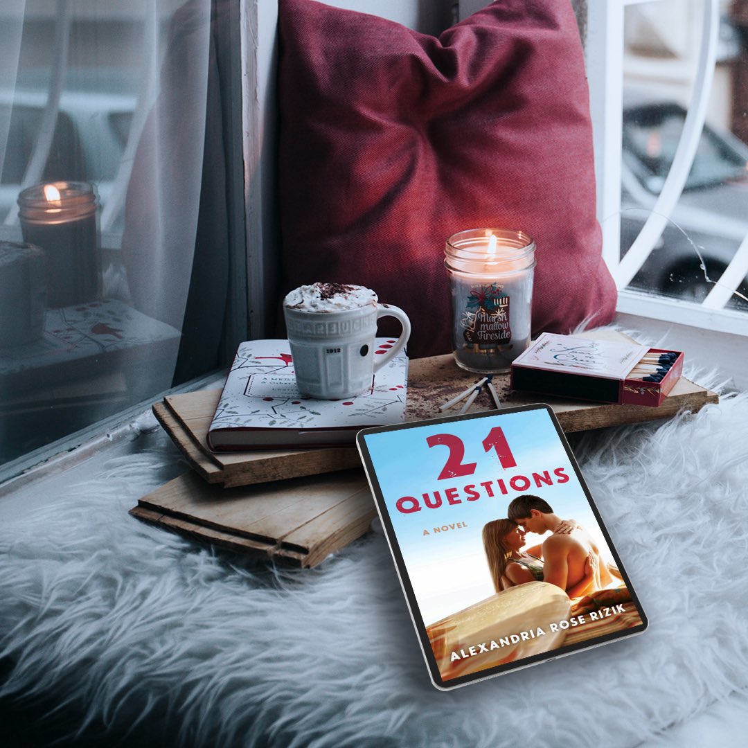 Where’s your favorite reading spot? I love sitting by the fire in my living room with a warm drink… ❤️‍🔥<a href="/21QuestionsBook/">alexandria rizik</a> #booktwt #writer #author #reader